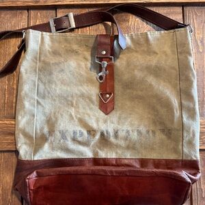 Mona B Brown and Tan Messenger Bag